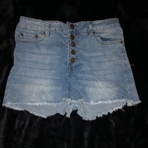 Jean shorts and Flower skirt